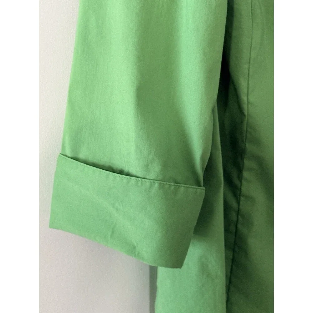 Dressbarn Women’s Blouse | Green | XL | 3/4 Sleeve | Hook n Eye Buttons |